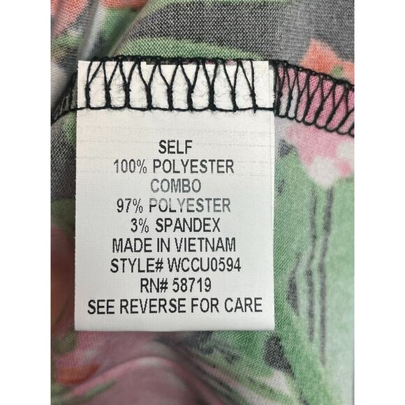 NY Collection Womens Floral Print  Sleeveless Blouse High-Low Hem Size 2X - Picture 6 of 8